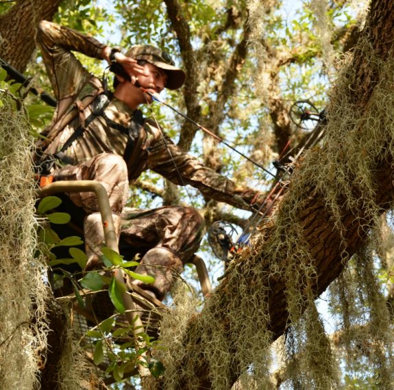 This 17-foot ladder stand makes for a quick, quiet entrance and a safe effective sit.