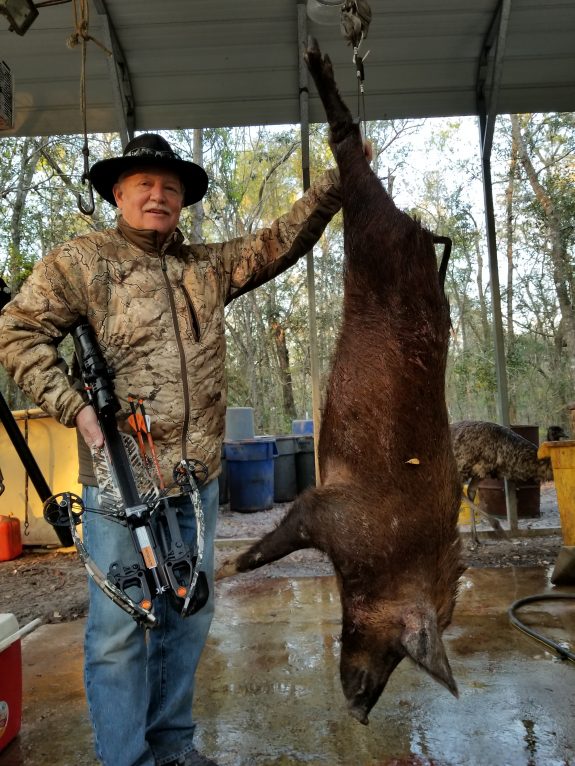 The Raven R20 performed perfectly on this 124-pound hog.
