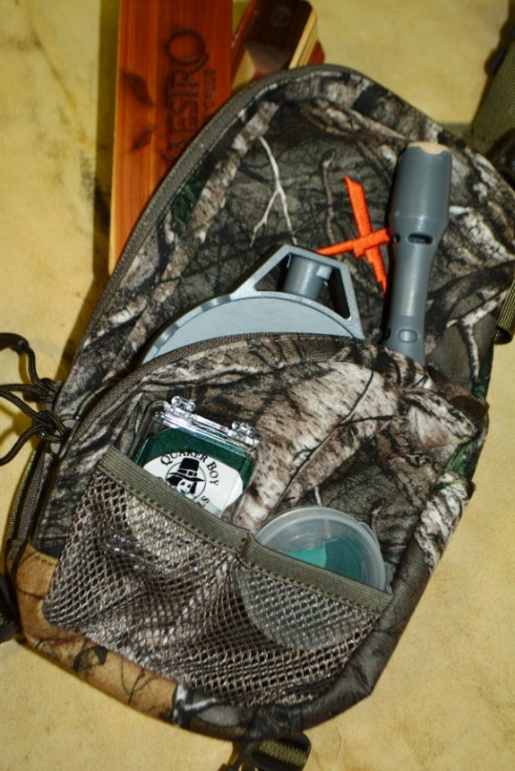 This turkey pouch attachment keeps your calls organized and within easy reach.