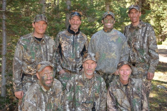 The Larson family pauses for a portrait before heading out into the mountains.