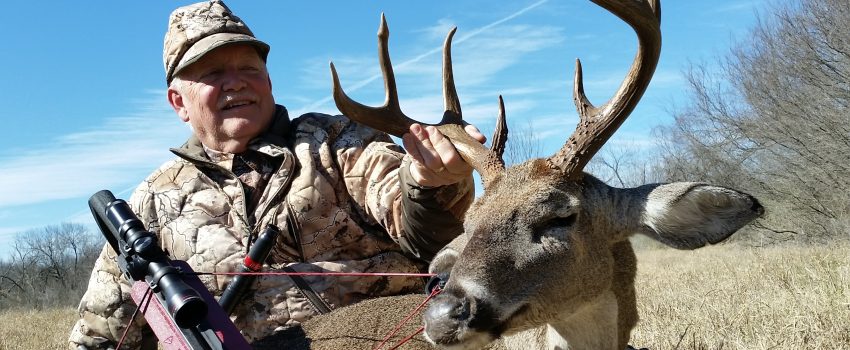 The author took this management buck on the Two Rivers Ranch last week.  Note the "acorns" on its antlers.