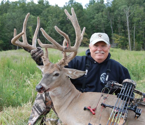 Many hunters, like Stan Potts (shown) dream of taking a big buck in velvet.  What is this unique material, anyway?
