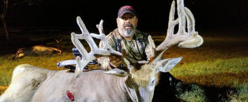 Check out this monster early season whitetail in full velvet.