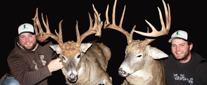 These two brothers each took Alberta bucks over 170 inches.
