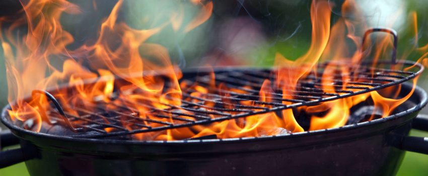 Grill in fames