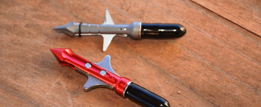 Shown is the red Raptor Trick practice head and the  Raptor Trick head with retention ring.